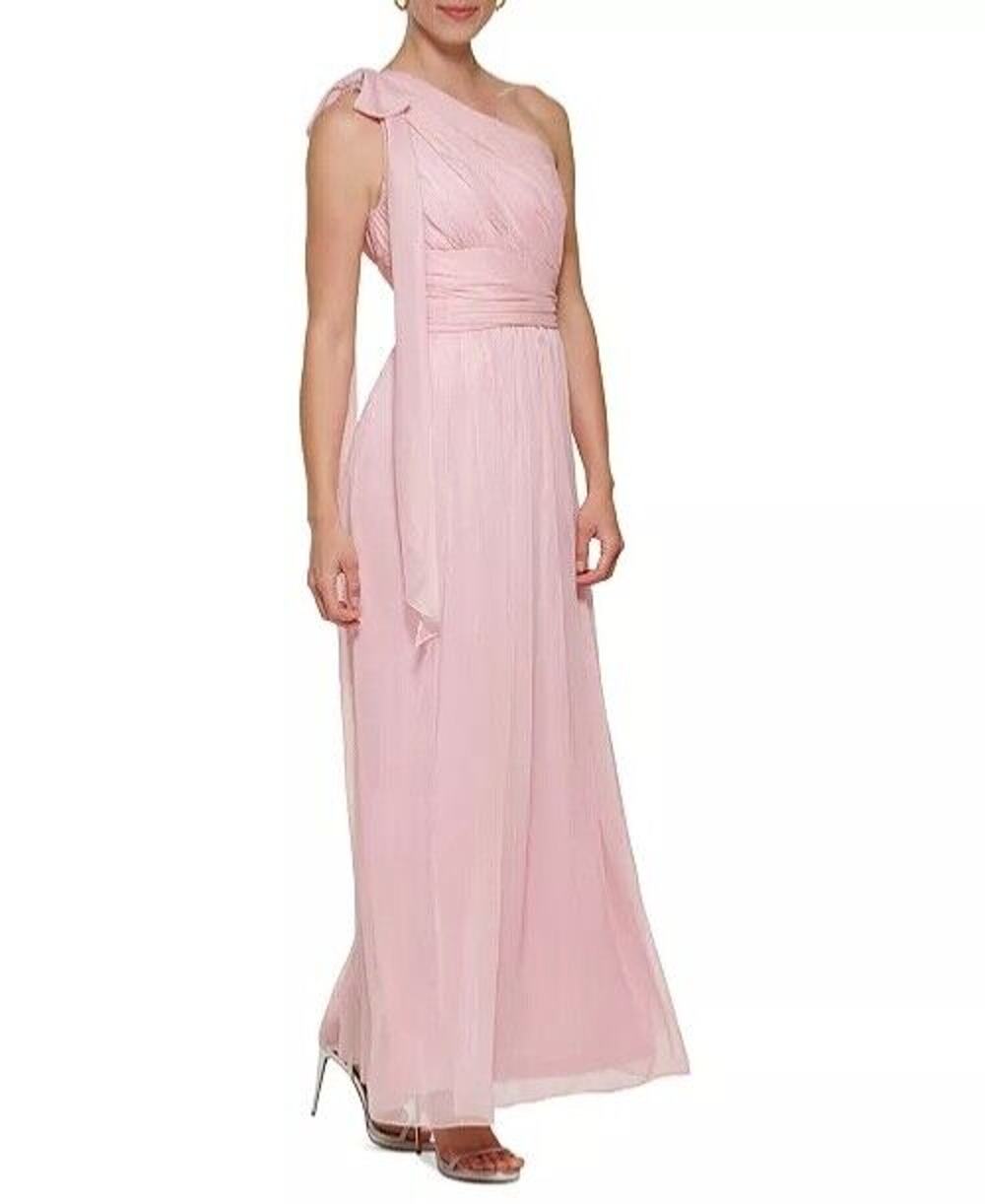 DKNY Women's Pleated One-Shoulder Gown size 6 (b8)